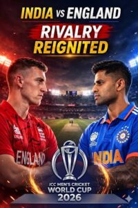 Rivalry Reignited India vs England – T20 World Cup 2026 Semi-Final