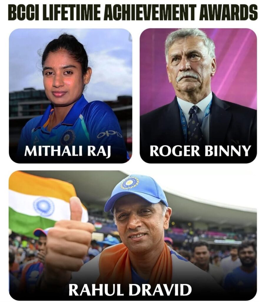 BCCI to honour Binny, Dravid and Mithali Raj with Lifetime Achievement Awards at Naman Awards 2026