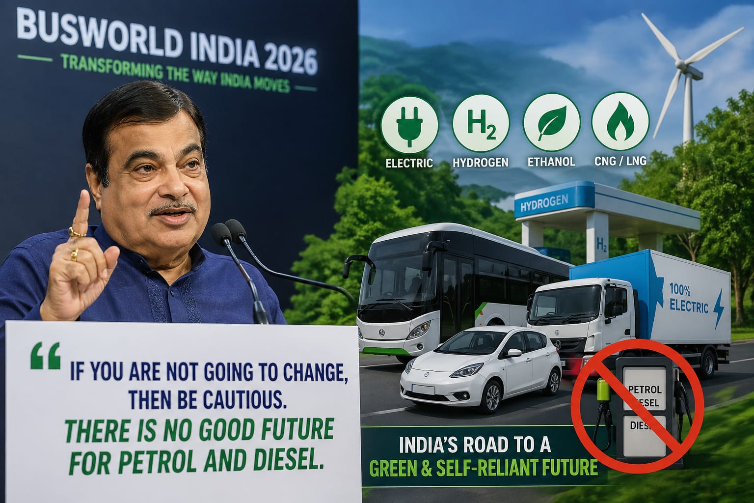 ਭਾਰਤ ਵਿੱਚ ਬੰਦ ਹੋ ਸਕਦੇ ਹਨ ਡੀਜ਼ਲ ਅਤੇ ਪੈਟਰੋਲ ਵਾਹਨ / ਆਟੋ ਇੰਡਸਟਰੀ ਲਈ ਗਡਕਰੀ ਦਾ ਸਾਫ਼ ਸੰਦੇਸ਼ / ਗ੍ਰੀਨ ਐਨਰਜੀ ਵੱਲ ਬਦਲੋ ਨਹੀਂ ਤਾਂ ਰਹਿ ਜਾਓਗੇ ਪਿੱਛੇ